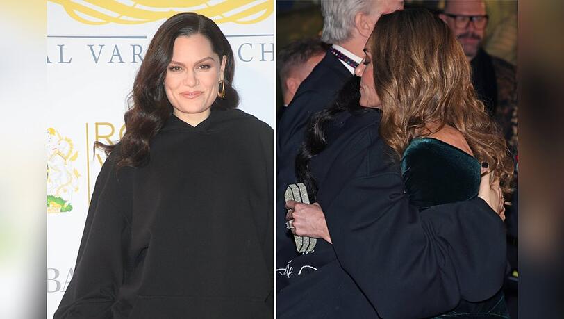 Jessie J (li.) - und bei der Umarmung mit Kate (re.) in London. Jessie J (li.) - und bei der Umarmung mit Kate (re.) in London.