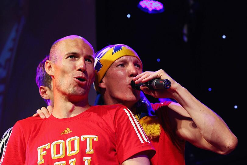 So sehen Sieger aus! Die Helden von London feiern den Champions League-Sieg 2013.