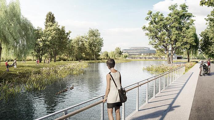 Das neue Quartier, das durch die Landesgartenschau entsteht, soll viel Grün- und Erholungsfläche bieten - und spannende Architektur.