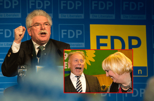 Daran knüpfte Bayerns Wirtschaftsminister und Vize-Ministerpräsident Martin Zeil an und lästerte über die Grünen:  &bdquo;Und dann das neue Traumpaar in Berlin: Jürgen Trittin und Claudia Roth. Ratio und leidenschaftliche Betroffenheit. Er: Das personifizierte Dosenpfand, sie die Grande Dame jeder Sexismus-Debatte. Die wollen uns ja auch noch vorschreiben, ob wir einen Schweinebraten essen dürfen.&ldquo;