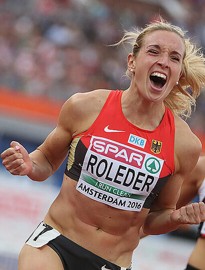 Die deutsche 100-m-Hürden-Läuferin Cindy Roleder.