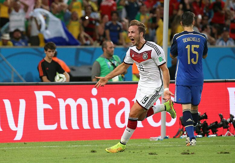 Da wars passiert: Mario Götzes Jubel nach seinem entscheidenden Treffer zum 1:0 in der Verlängerung.