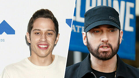 Pete Davidson (l.) parodiert Eminems Song "Stan"
