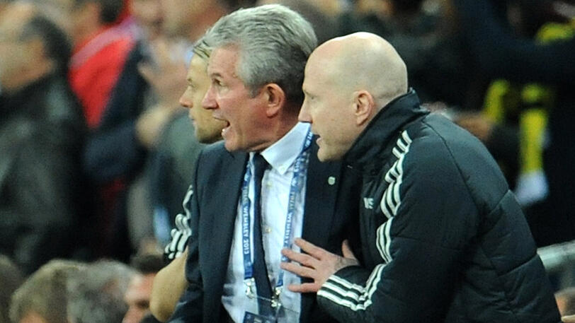 Alte Weggefährten: Jupp Heynckes (links) und Matthias Sammer am Rande des Champions-League-Finals in London zwischen dem FC Bayern und Borussia Dortmund (2:1) am 25. Mai 2013.