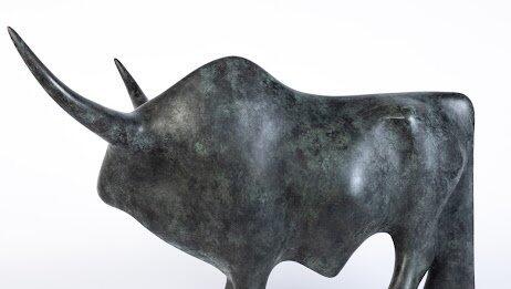 Skulpturen sind auf der Artmuc mehr und mehr gefragt. Hier Cordula Dobes&lsquo; &bdquo;Gro&szlig;er Stier&ldquo;.