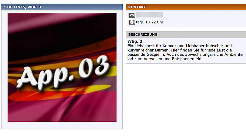 Das Haus und die Wohnung der 33-Jährigen wurden im Internet eindeutig ausgewiesen.
