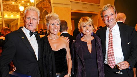 Verstanden sich einst gut: Uschi Glas und Ehemann Dieter (r.) mit Robert Atzorn und Frau Angelika.