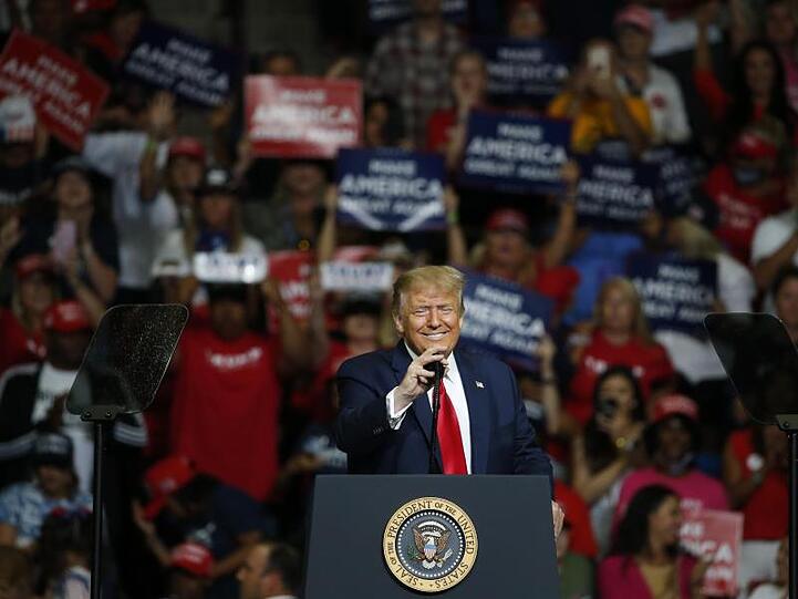 US-Präsident Donald Trump auf Wahlkampftour in Tulsa.
