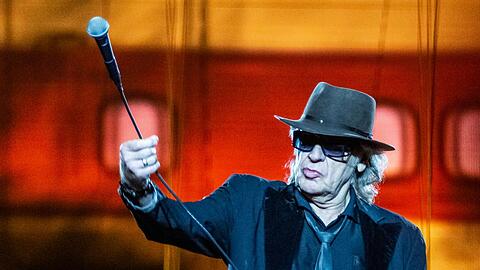 Udo Lindenberg während eines Konzerts.