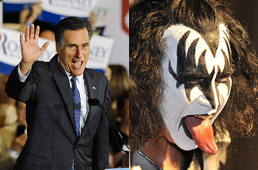Unter ihnen: Gene Simmons, der Bassist der Rock-Band Kiss.