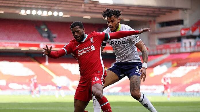 Am Wochenende mit dem FC Liverpool 2:1-Sieger gegen Aston Villa: Georginio "Gini" Wijnaldum (l.), der beim FC Bayern angeboten wurde.