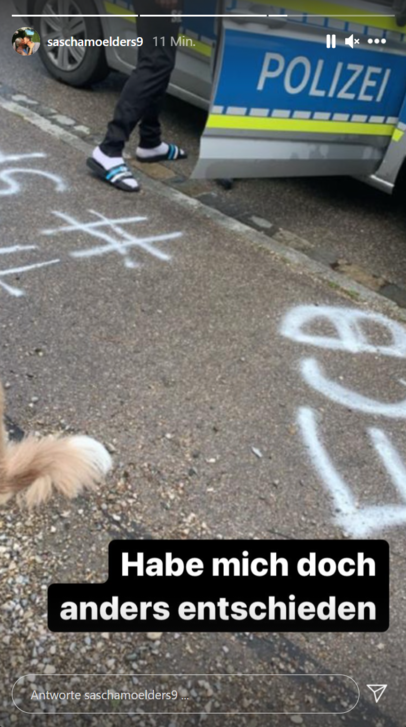 Wegen der Schmierereien schaltete Sascha Mölders die Polizei ein. Wegen der Schmierereien schaltete Sascha Mölders die Polizei ein.