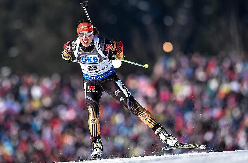 Laura Dahlmeier will in Hochfilzen voll angreifen.