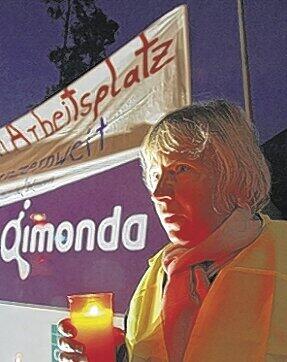 Demonstration bei Qimonda (Archivbild): Angst um Jobs.