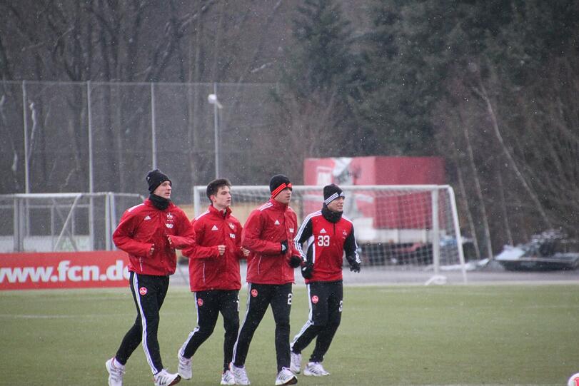 Für die deutschen U-Nationalspieler Sebastian Polter (v.l.), Noah Korczowski, Patrick Rakovsky und Alexander Esswein wär heute nur Auslaufen angesagt.