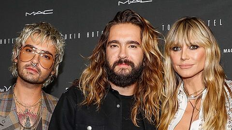 Trauern um ihre drei Hunde: Bill Kaulitz, Tom Kaulitz und Heidi Klum.