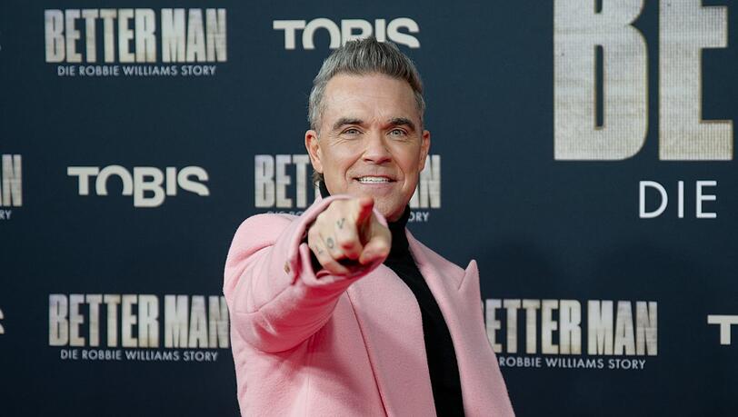 Der Sänger Robbie Williams. Der Sänger Robbie Williams.