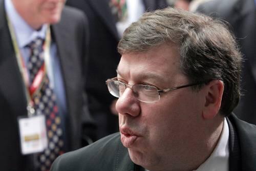 Nackt dargestellt und darüber nicht amüsiert: Brian Cowen.