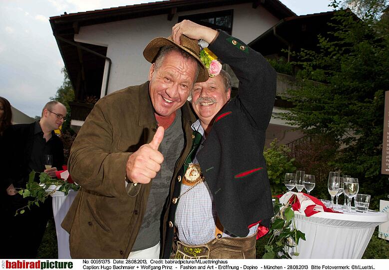 Hugo Bachmaier und Wolfgang Prinz bei der Fashion and Art Party im Dopino