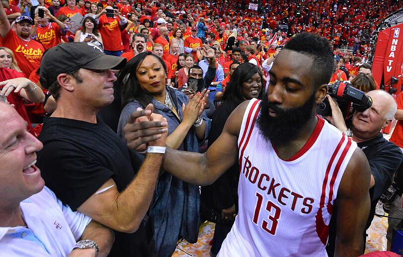 Auf Rockets-Oldie James Harden war auch gegen die LA Clippers Verlass.