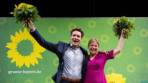 Die beiden Fraktionsvorsitzenden im bayerischen Landtag, Ludwig Hartmann und Katharina Schulze, wollen regieren.