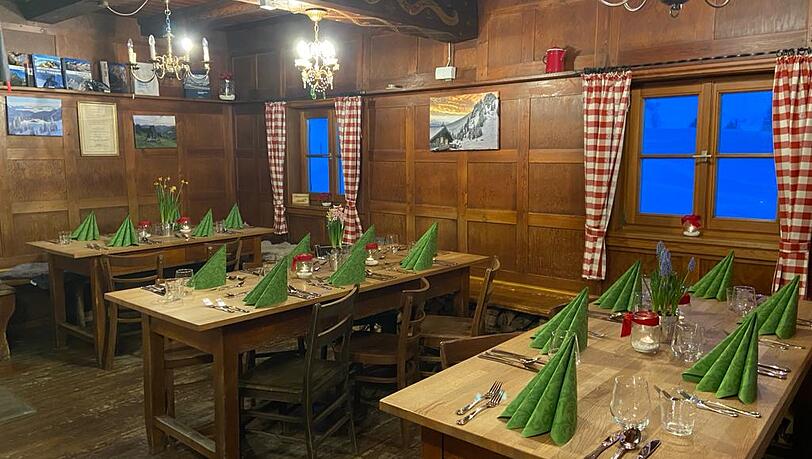 Ein Blick ins Innere des Taubensteinhauses. Ein Blick ins Innere des Taubensteinhauses.