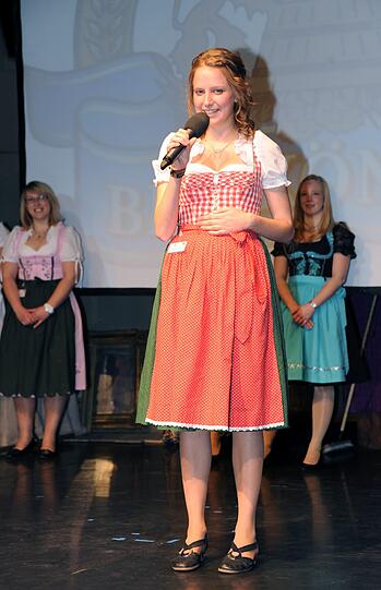 Eine der Anwärterinnen auf den Titel der Bier-Königin: Daniela Prestele