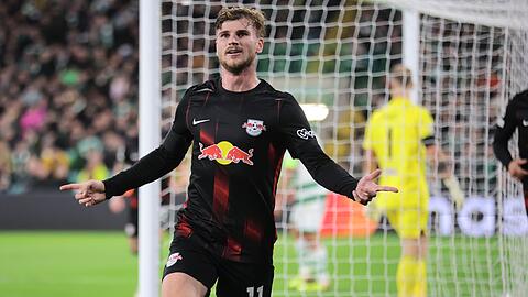 Leipzigs Timo Werner jubelt nach seinem Treffer zum 0:1.