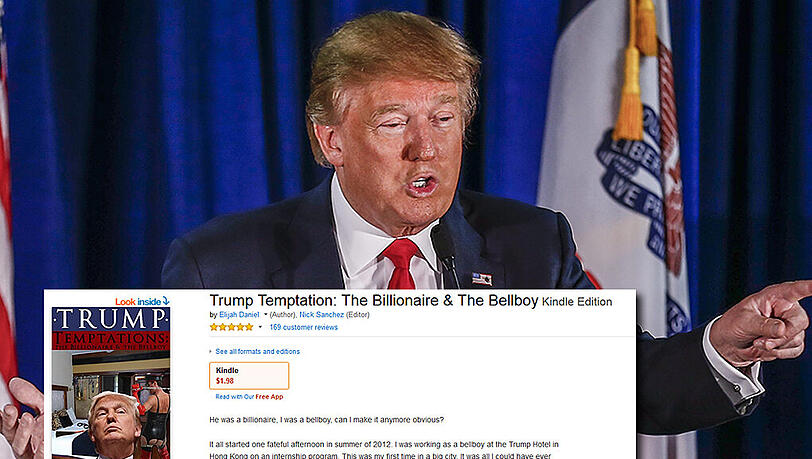Die Parodie über Donald Trump im "50 Shades of Grey"-Stil stürmt die Amazon-Bestseller-Listen in den USA. Die Parodie über Donald Trump im "50 Shades of Grey"-Stil stürmt die Amazon-Bestseller-Listen in den USA.
