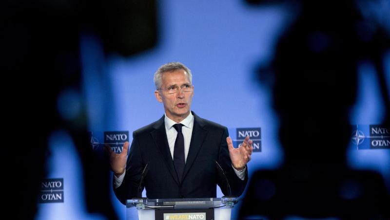 Generalsekretär Jens Stoltenberg spricht auf dem Nato-Russland-Treffen in Brüssel. Generalsekretär Jens Stoltenberg spricht auf dem Nato-Russland-Treffen in Brüssel.