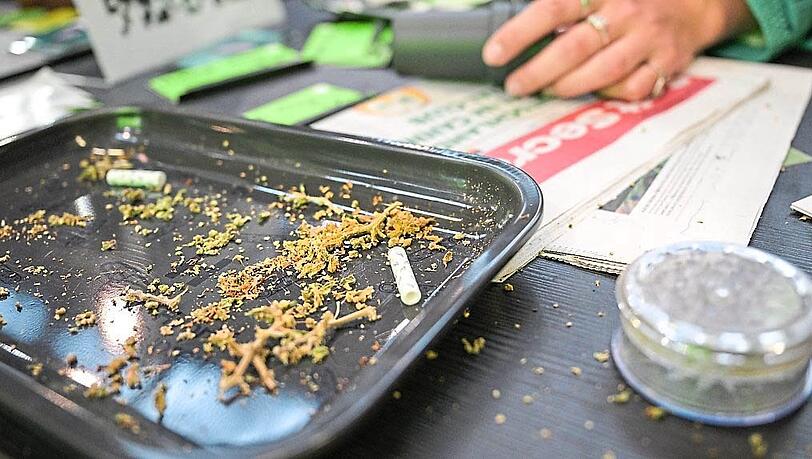 Eine Schale mit Hanfresten. Einen "maximal restriktiven Vollzug" der geplanten Cannabis-Legalisierung in Bayern hat Gesundheitsministerin Gerlach angekündigt. Eine Schale mit Hanfresten. Einen "maximal restriktiven Vollzug" der geplanten Cannabis-Legalisierung in Bayern hat Gesundheitsministerin Gerlach angekündigt.