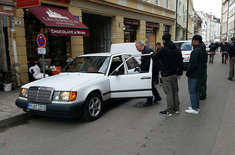 Das Fluchtfahrzeug der Täter.