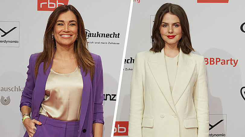 Jana Ina Zarrella (li.) und Ruby O. Fee im Rahmen der 70. Berlinale