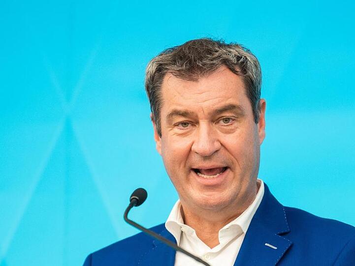 Der bayerische Ministerpräsident Markus Söder (CSU) spricht vor der Presse. Foto: Nicolas Armer/dpa