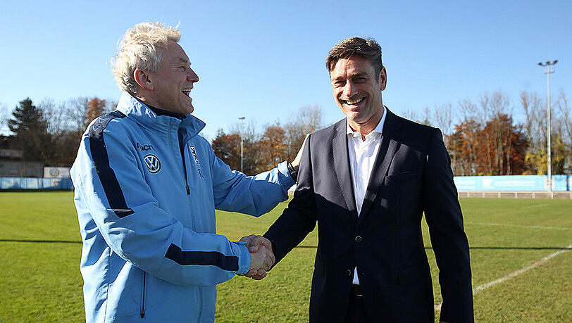 Neue Fußball-Fachkompetenz für den TSV 1860: Trainer Benno Möhlmann (l.) und Sportchef Oliver Kreuzer. Neue Fußball-Fachkompetenz für den TSV 1860: Trainer Benno Möhlmann (l.) und Sportchef Oliver Kreuzer.