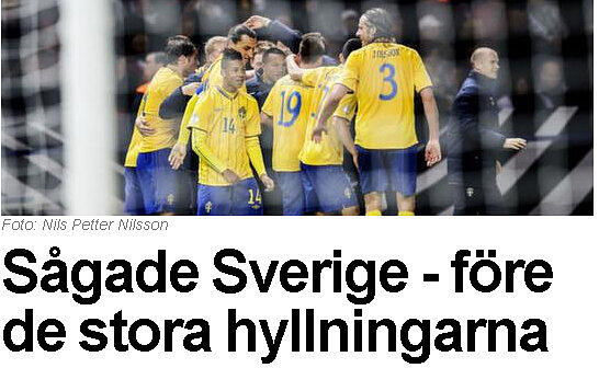 "Schweden zeichnet sich in einem großen Spiel aus", schreibt Expressen.
