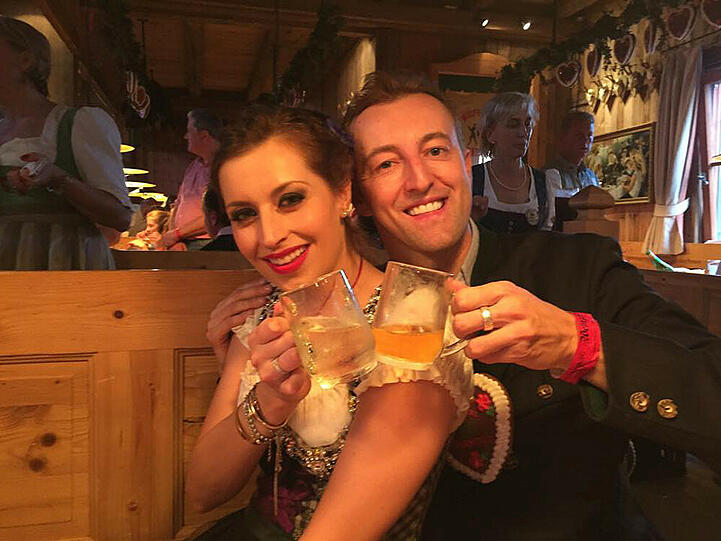 Gut verstanden haben sich Verena Kerth und Prinz Mario-Max auf der Wiesn zweifellos