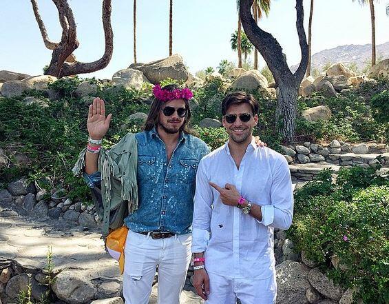 Olivia Palermos Mann Johannes Huebl (r.) mit einem Freund