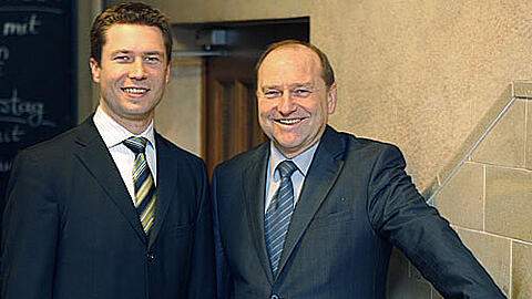 Sie wollen Nachfolger der Fürther Landrätin Gabriele Pauli werden: Matthias Dießl (CSU, links) und Günther Meth (SPD).
