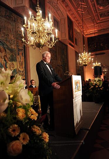 Horst Seehofer bei seiner Ansprache in der Residenz in München.