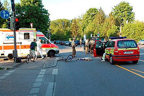 Die Unfallstelle in Unterföhring.