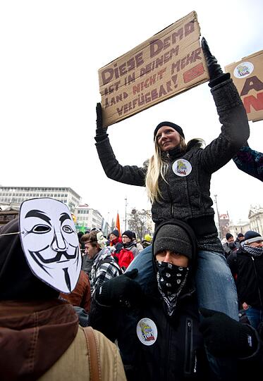 Rund 16000 Menschen demonstrierten in München am Samstag gegen das Acta-Abkommen.