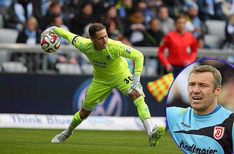 Kennen sich aus gemeinsamen Zeiten beim TSV 1860: Die aktuelle Nummer Eins Vitus Eicher (l.) und der frühere Löwen-Keeper Michael Hofmann.