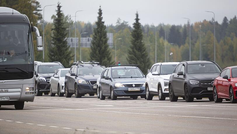 Nach Ankündigung der Teilmobilmachung gab es an der russisch-finnischen Grenzen mehr Verkehr als gewöhnlich.
