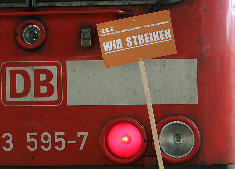 Bestreikte Lok: GDL-Ausstand trifft auch Franken.
