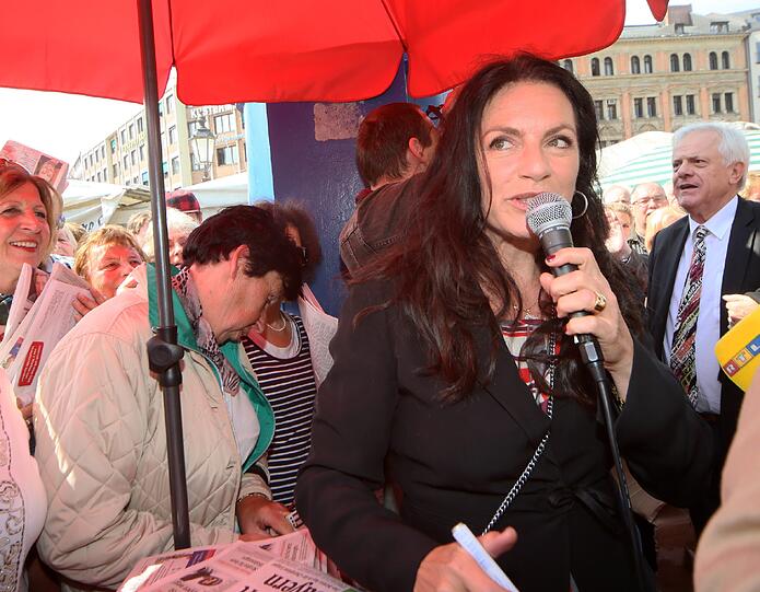 Im Einsatz für die Abendzeitung: Christine Neubauer.