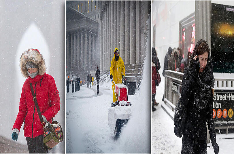 Der Big Apple friert. Bilder von Schneesturm "Juno" aus der Millionenmetropole.