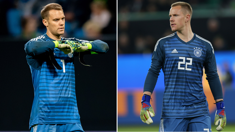 Manuel Neuer (links) und Marc-André ter Stegen liefern sich einen ungleichen Kampf um die Nummer 1 beim DFB