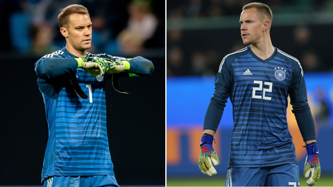 Manuel Neuer (links) und Marc-André ter Stegen liefern sich einen ungleichen Kampf um die Nummer 1 beim DFB