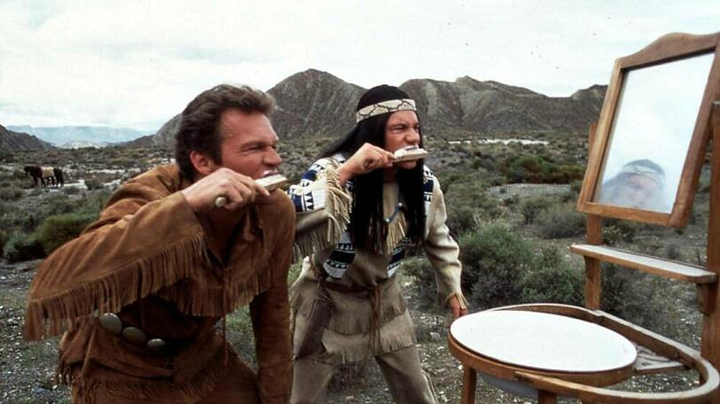 "Der Schuh des Manitu" aus dem Jahr 2001, mit Abahachi (Michael Bully Herbig, r.) und Ranger (Christian Tramitz).